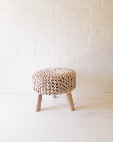 Macrame stool - <p style='text-align: center;'>R 150</p>